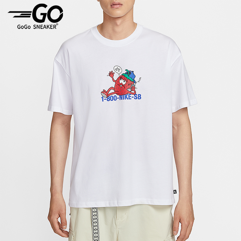 Nike/耐克正品2025男士亲肤透气卡通印花经典休闲短袖HV1303-100