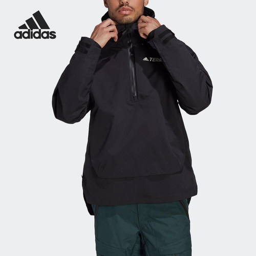 Adidas/阿迪达斯正品TEREXTEREX新款男黑色经典滑夹克外套HI5522