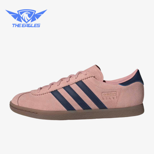 Adidas/阿迪达斯正品三叶草Stadt新款男经典粉蓝色休闲鞋JQ9010