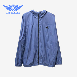 男士 2025夏季 健身连帽运动透气外套KC6010 阿迪达斯正品 Adidas