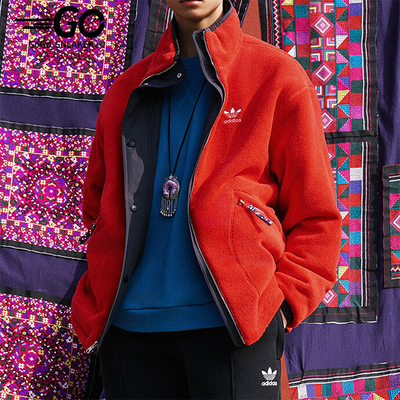 阿迪达斯男士保暖户外宽松棉衣