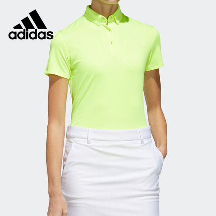 Adidas/阿迪达斯正品女子夏季高尔夫运动短袖POLO衫 FJ3848