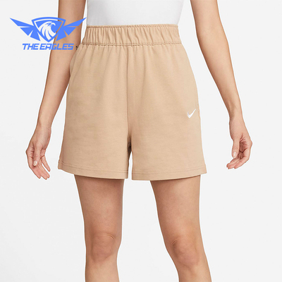 Nike/耐克正品2025女士日常松紧腰透气刺绣运动短裤DM6729-200