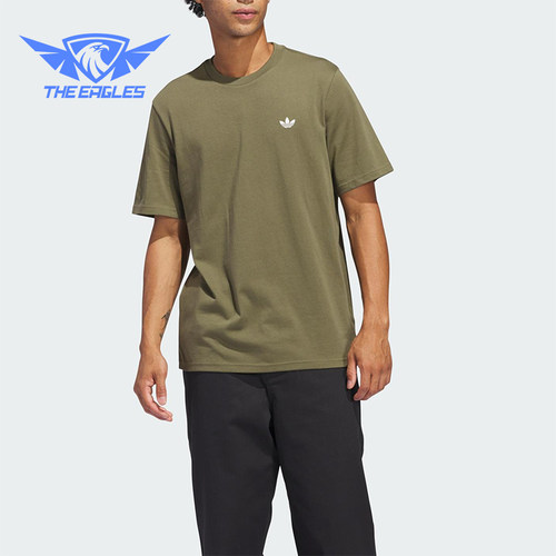 Adidas/阿迪达斯正品三叶草男士针织透气经典圆领休闲短袖JD2797