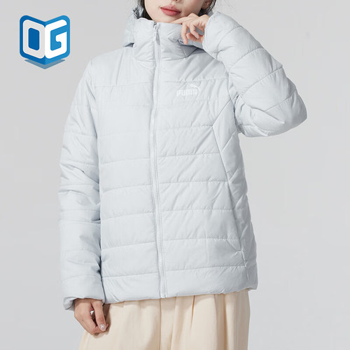 彪马女士连帽保暖户外休闲棉服