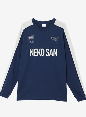 Puma/彪马正品秋季新款男士可爱猫咪印花宽松长袖629841-14