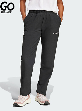 Adidas/阿迪达斯正品W MT LITEFLEX P女士经典户外徒步长裤JF3693