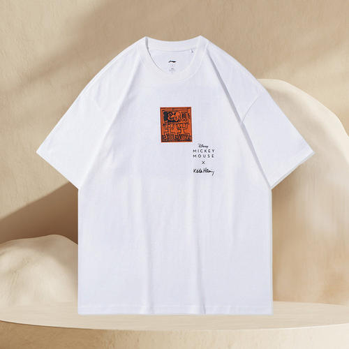 李宁短袖T恤男联名Keith Haring夏宽松运动上衣AHSR503