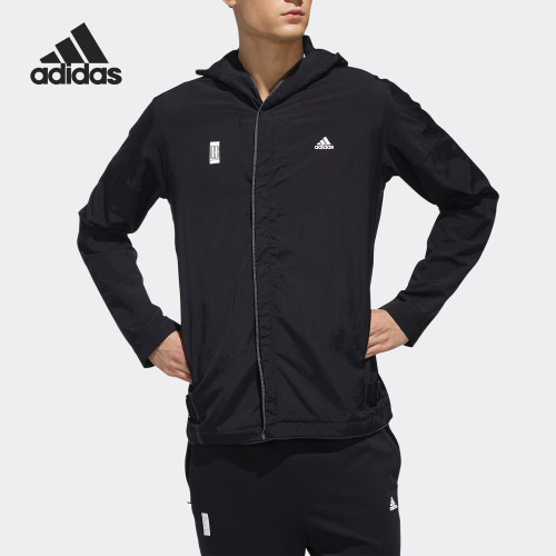 Adidas正品男子运动梭织夹克外套