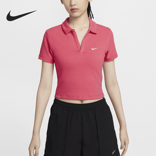 新款 女士时尚 翻领修身 Nike DV7885 当季 休闲短袖 629 耐克正品