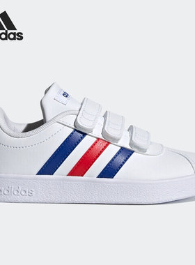 Adidas/阿迪达斯正品VL COURT儿童魔术贴休闲运动板鞋FY9273