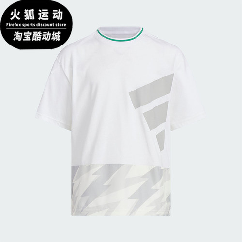 Adidas/阿迪达斯正品夏季儿童圆领宽松休闲印花运动短袖KA1003