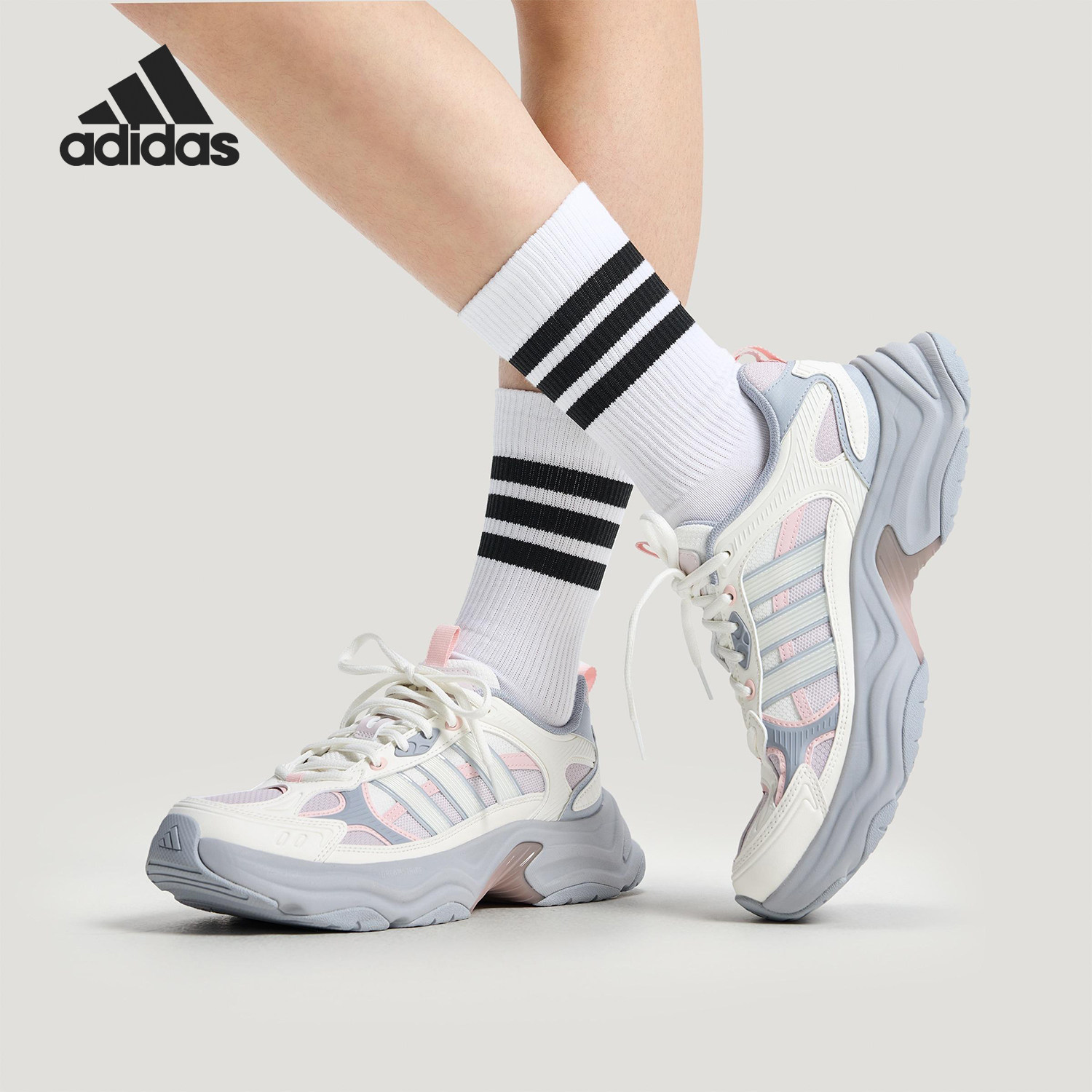 Adidas/阿迪达斯正品XLG FIN PULSE女士系带低帮复古运动鞋KJ9523,运动鞋new,运动休闲鞋,淘宝优惠券,粉丝福利购,淘宝优惠卷