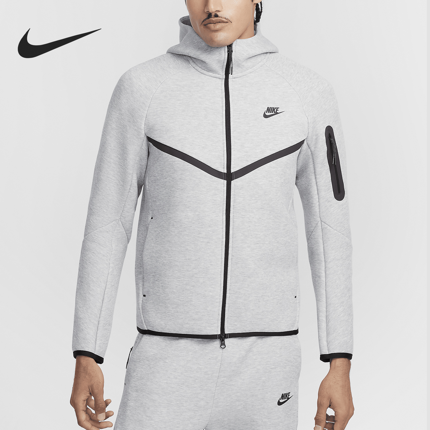 Nike/耐克官方正品24秋新款男士健身针织跑步连帽外套HV0950-063
