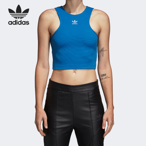Adidas/阿迪达斯正品三叶草当季新款女子健身运动背心 DH4203