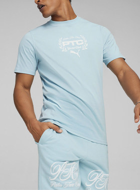 Puma/彪马正品休闲男士印花时尚跑步运动吸湿排汗训练短袖T恤