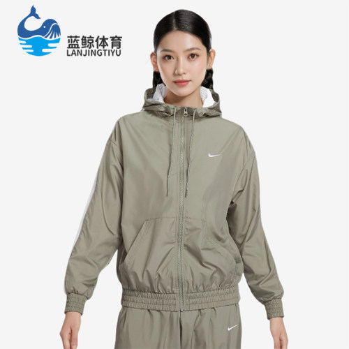 耐克女士运动训练防风夹克外套