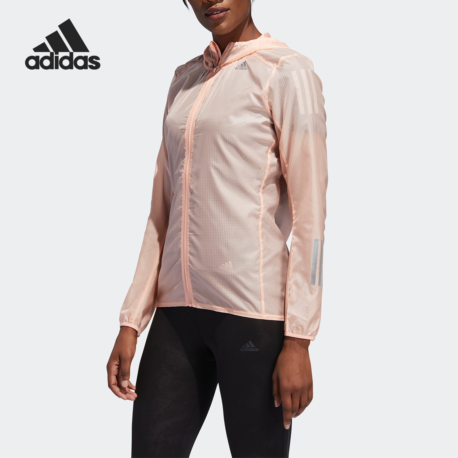 Adidas/阿迪达斯正品 秋季新品女子跑步运动休闲夹克外套 DZ2322