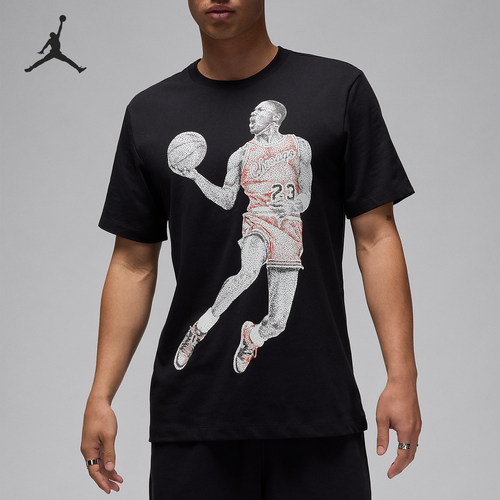 Nike/耐克正品 JORDAN男士训练时尚印花短袖T恤FZ1936-010