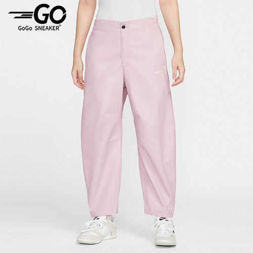Nike/耐克正品2025女士刺绣时尚宽松梭织休闲九分裤HV2087-667