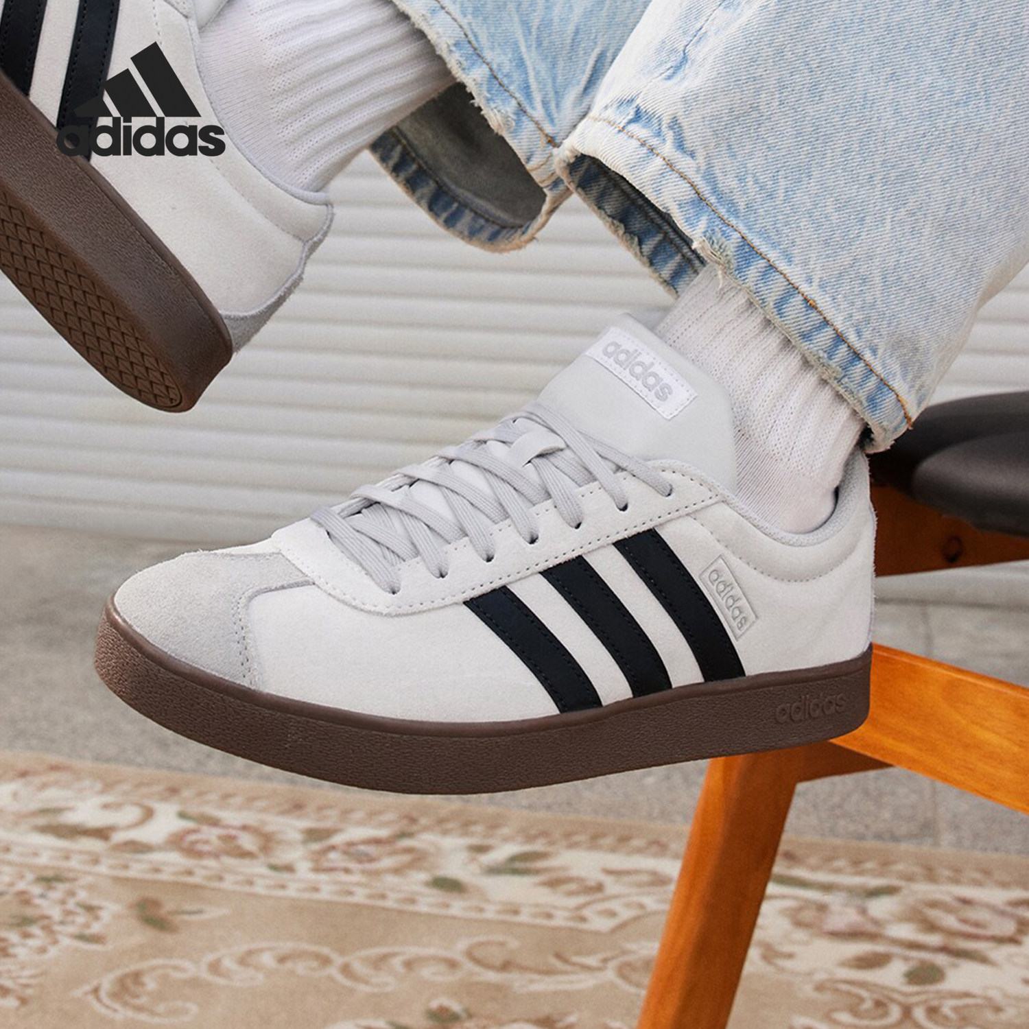 Adidas/阿迪达斯正品VL COURT CLASSIC男女款低帮板鞋JR2560