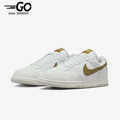 Nike/耐克正品Big新款男女白金色低帮皮革经典休闲板鞋854166-100