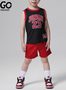 Nike/耐克正品JORDAN婴童透气无袖T恤短裤运动套百搭装HF2254-011