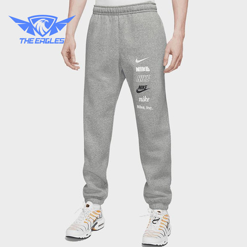 Nike/耐克正品Club 男士中腰束脚针织经典透气运动裤DX0795-063