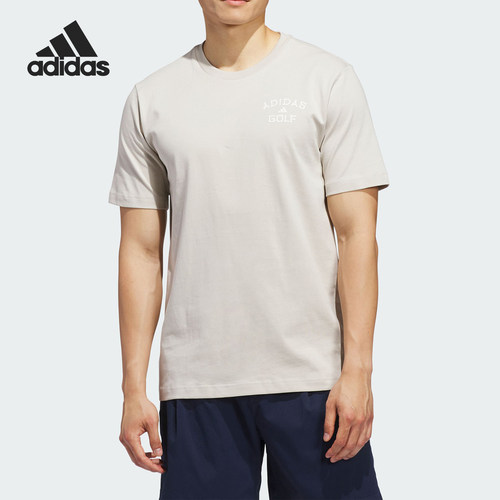 Adidas/阿迪达斯正品春季男士针织圆领亲肤印花运动T恤KB2415