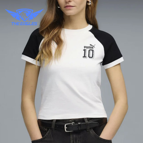 Puma/彪马正品FutureArchive新款女白黑色经典短袖T恤636790-02