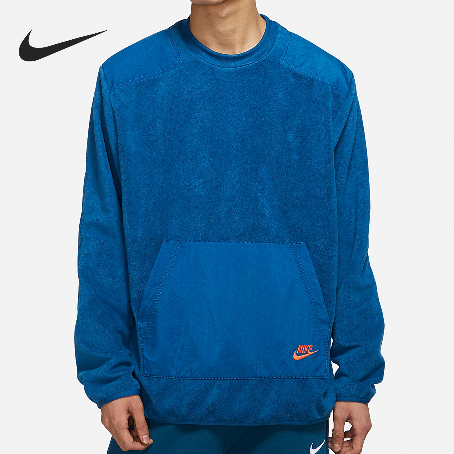 Nike/耐克官方正品男子运动休闲圆领毛绒卫衣套头衫 DD4855-476