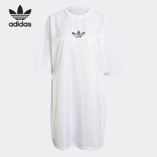 Adidas/阿迪达斯正品TEE DRESS 春季女子三叶草运动连衣裙 GN3115