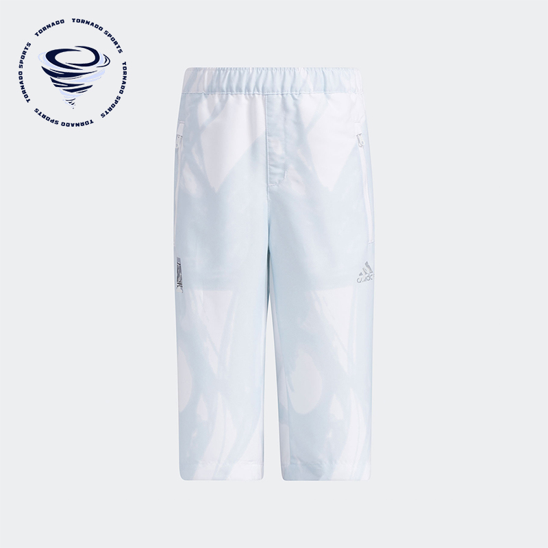 Adidas/阿迪达斯正品WUJI PANTS小童休闲梭织运动七分长裤GP0503