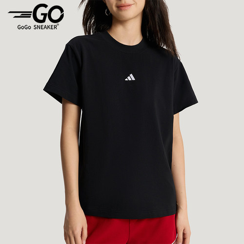 Adidas/阿迪达斯正品夏季女士透气简约轻盈圆领日常短袖T恤KX2761
