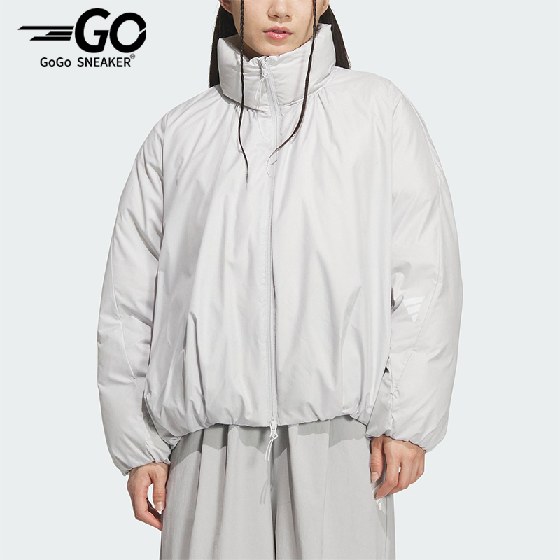 Adidas/阿迪达斯正品冬季女士休闲宽松时尚立领保暖羽绒服KH1476