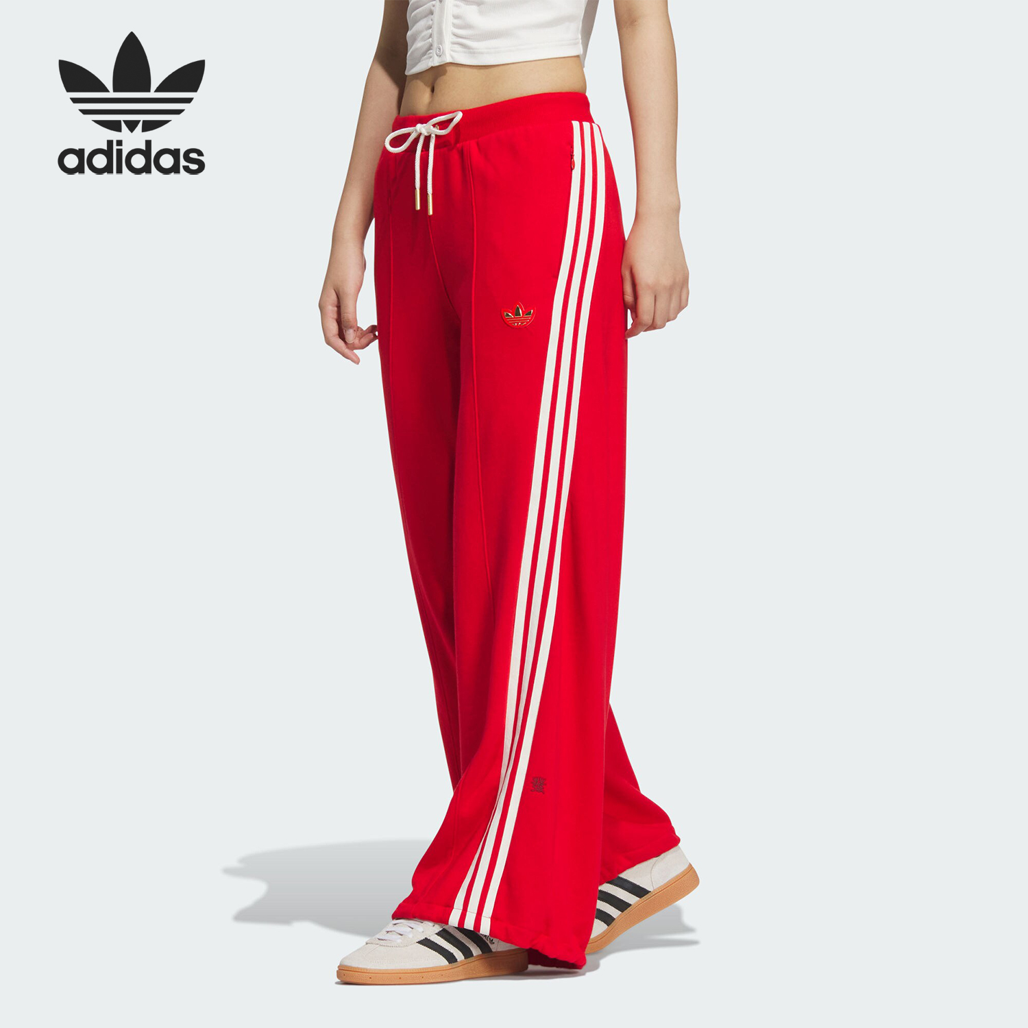 Adidas/阿迪达斯正品三叶草女士时尚潮流阔腿运动裤JL8437