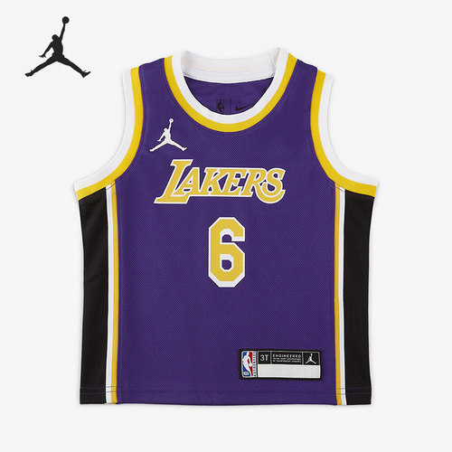 Nike/耐克正品洛杉矶湖人队Jordan NBA婴童球衣DR1058-504