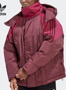 Adidas/阿迪达斯正品三叶草女子连帽运动保暖羽绒服 GD2508