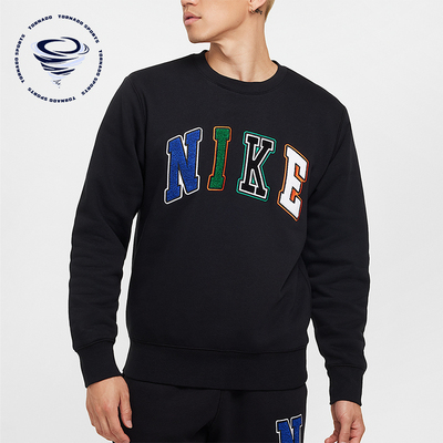 Nike/耐克正品2025秋季款男士休闲印花针织圆领卫衣FZ0880-010