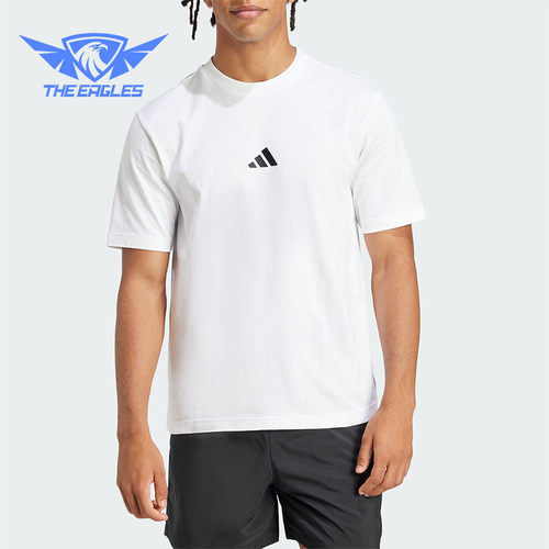 Adidas/阿迪达斯正品夏季男士经典日常轻质透气针织短袖T恤JF1092
