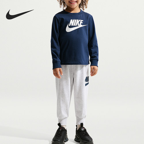 Nike/耐克正品2025冬季款婴童日常圆领套头束脚套装IU5427-051