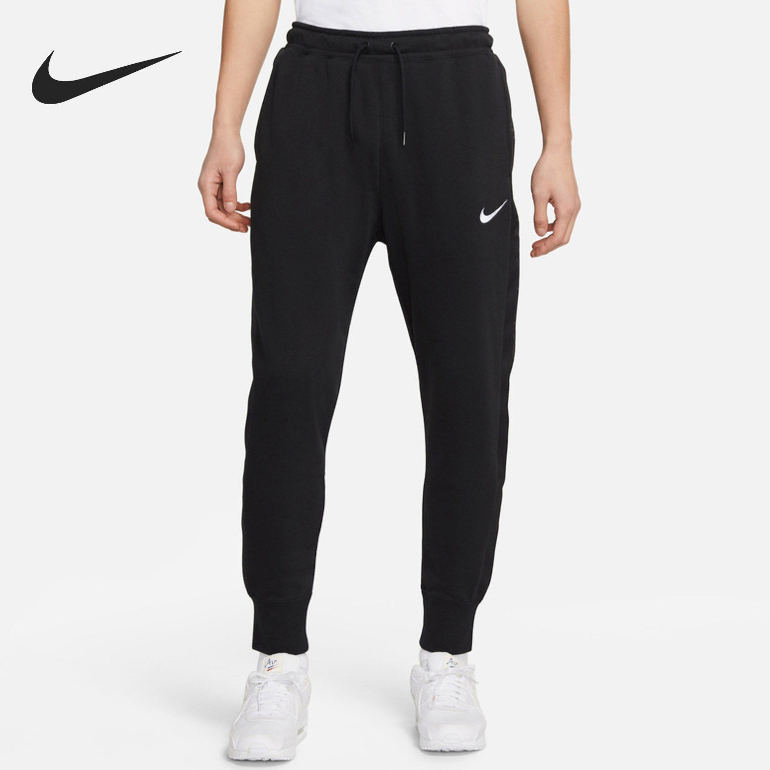 Nike耐克正品Sportswear男镶边束脚合身中腰运动裤DN4467-010
