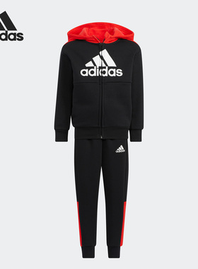 Adidas/阿迪达斯正品当季新款小童运动加绒保暖套装HM9695