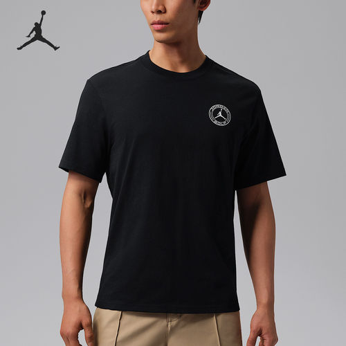Nike/耐克正品JORDAN男士印花圆领透气运动短袖T恤IH2130-010