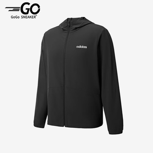 Adidas/阿迪达斯正品新款男女黑色纯色经典休闲夹克外套JN8451
