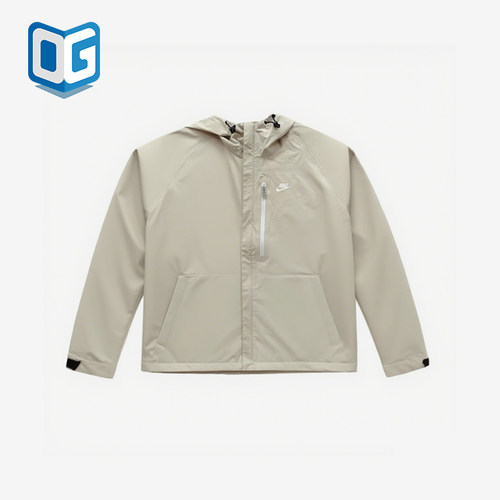 Nike/耐克正品新款男米白色宽松连帽简约夹克外套DM5500-206