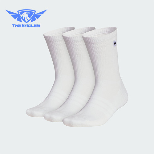 Adidas/阿迪达斯正品新款男女舒适高尔夫经典运动袜三双装JZ2982