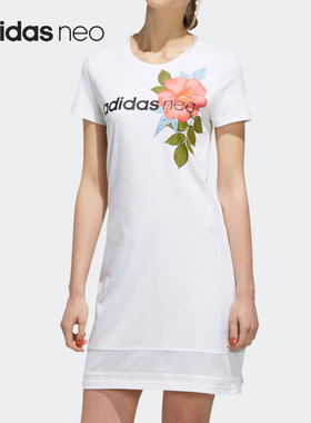 Adidas/阿迪达斯正品当季新款女子休闲舒适耐磨透气连衣裙 FK3498