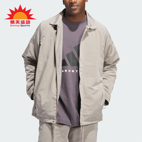 Adidas/阿迪达斯正品JACKET男女同款篮球宽松运动翻领外套JC7843