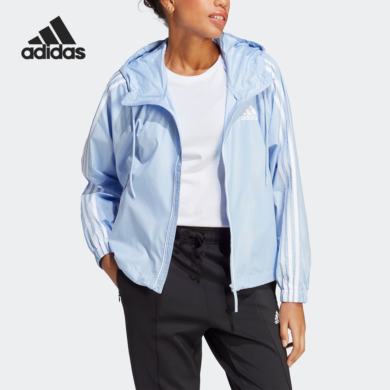 Adidas/阿迪达斯正品W BSC 3S W.R. J女子运动连帽夹克HM2271